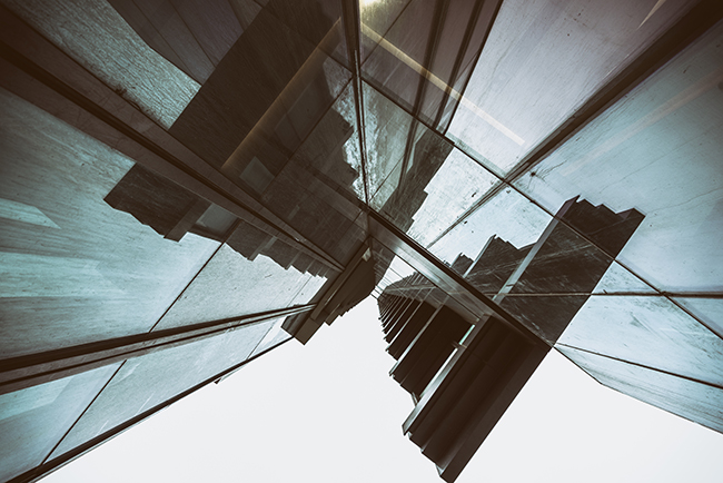 low angle view of business buildings